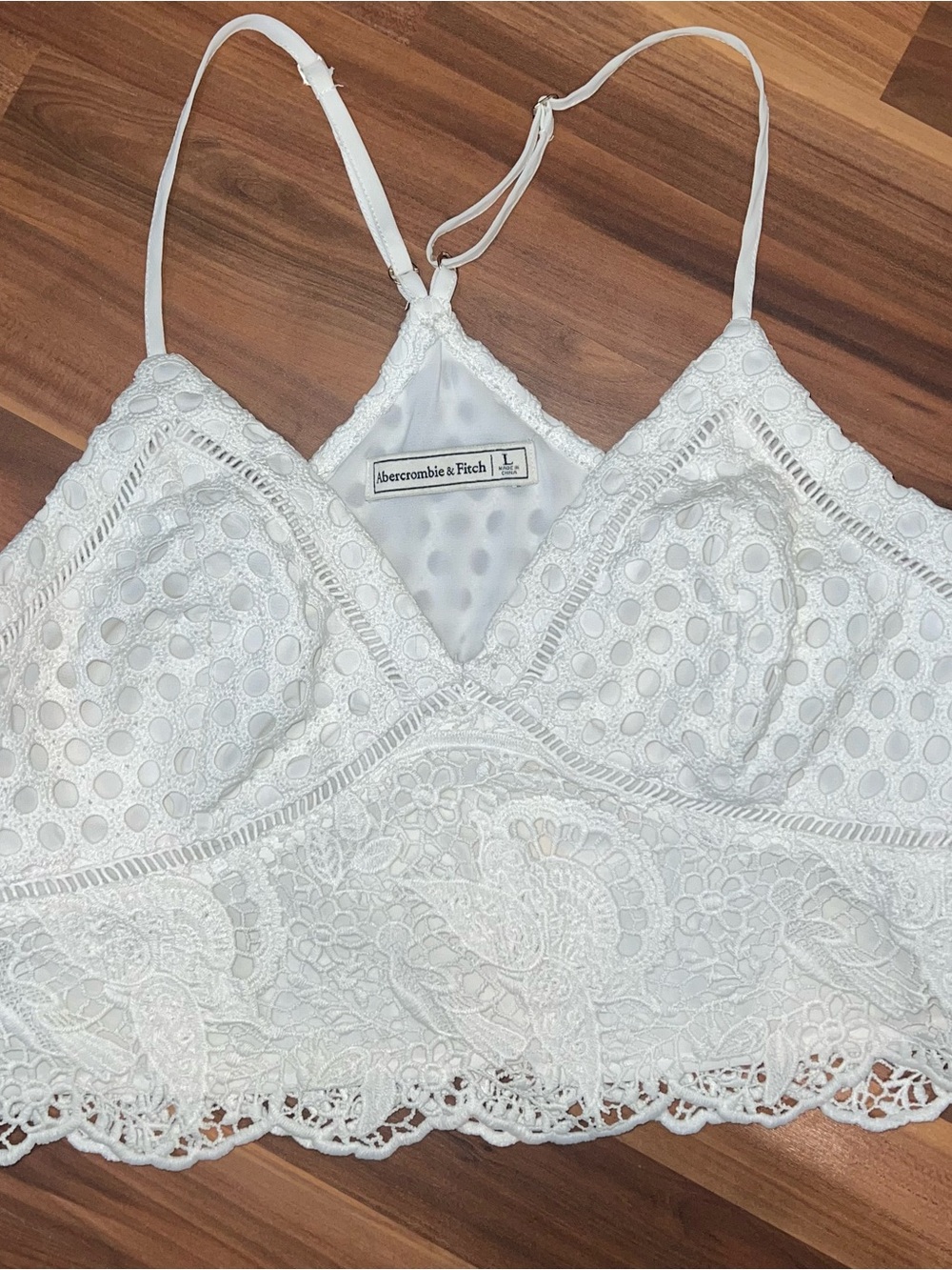 Abercrombie & Fitch White Crochet Lace top